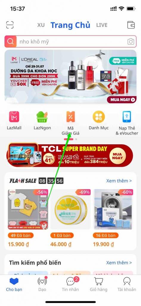 ma giam gia lazada